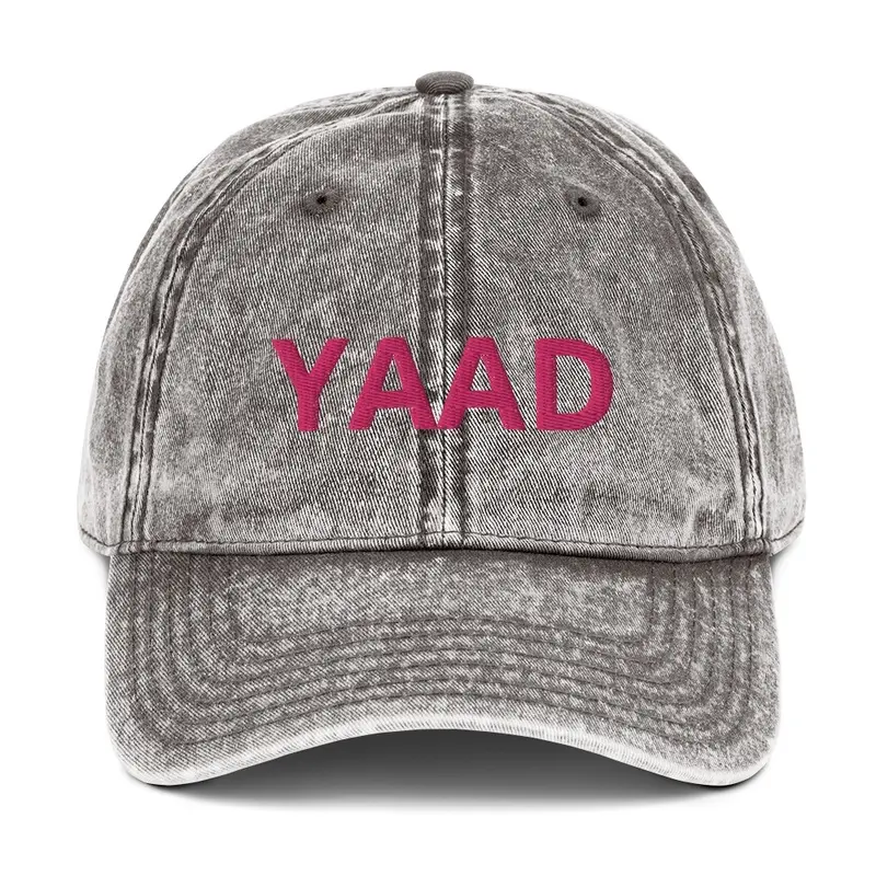 YAAD Vintage Grey with Pink text